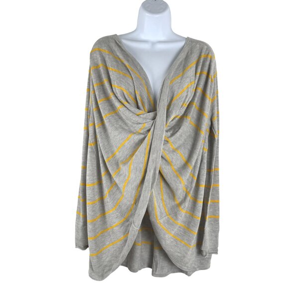 Lululemon Twist & Wrap Size 6 Pop Stripe Heathered Light Grey Yellow TP-3334 - Picture 1 of 6